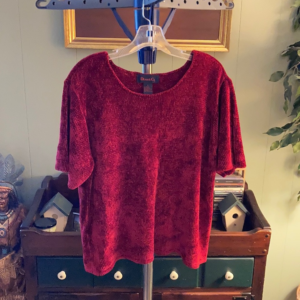 Denim & Co. short sleeve sweater shirt 1X